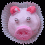 Glücksschweineköpfe aus Rührteig - vegetarisch