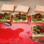 Bärlauch-Pesto Zucchini-Sandwiches - vegetarisch