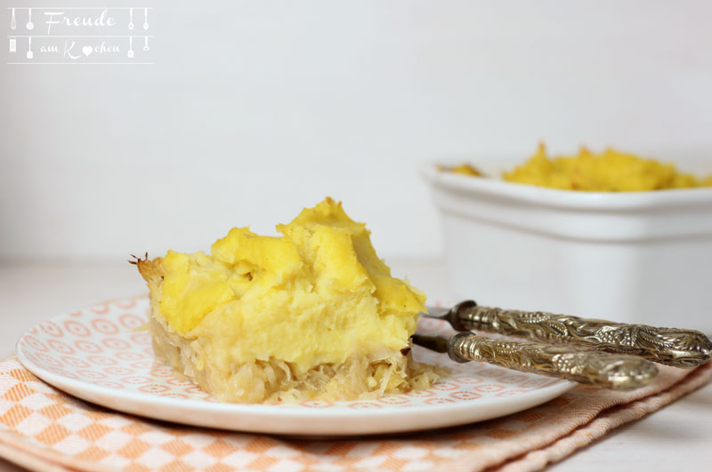 Sauerkraut Kartoffelpüree Auflauf - Freude am Kochen vegan