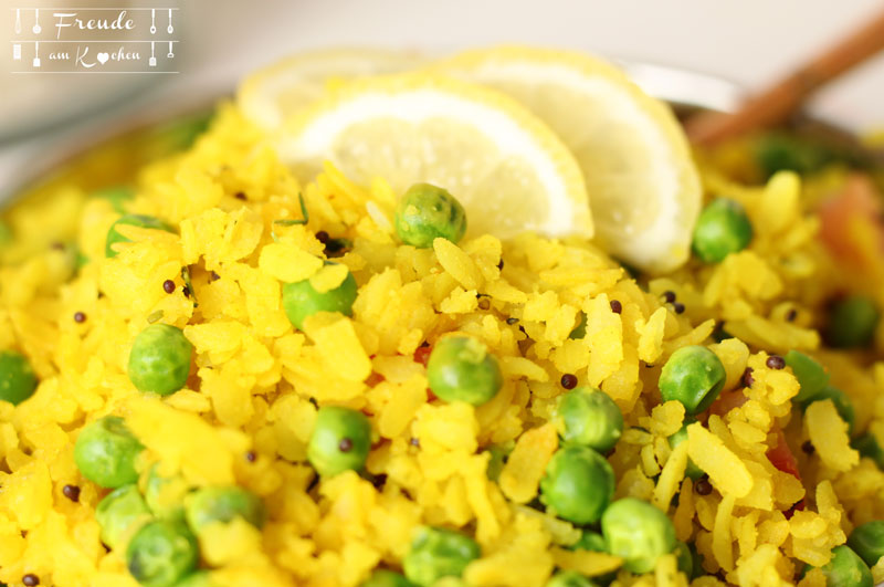 Poha - indisches Gericht aus Reisflocken - Freude am Kochen vegan