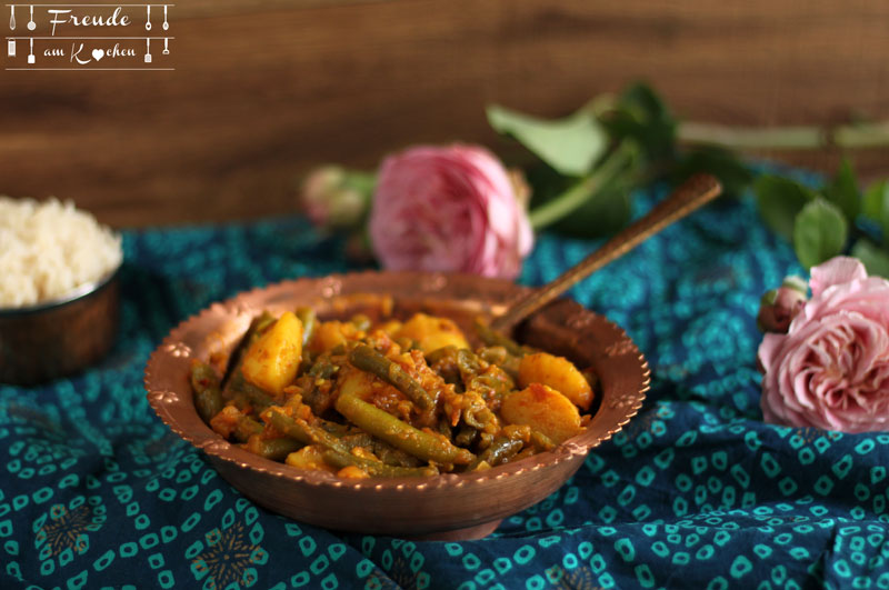 Aloo Phalli - Fisolen (Grüne Bohnen) Kartoffel Gemüse - inisch - Freude am Kochen