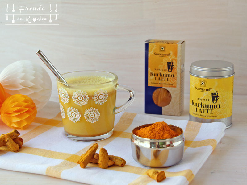 Goldene Milch - Kurkuma Latte von Sonnentor - Freude am Kochen