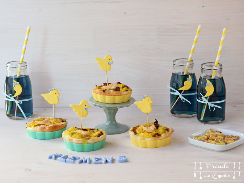 Mitzias Babyshower: Kohlsprossen Quiche & blauer Tee - Freude am Kochen