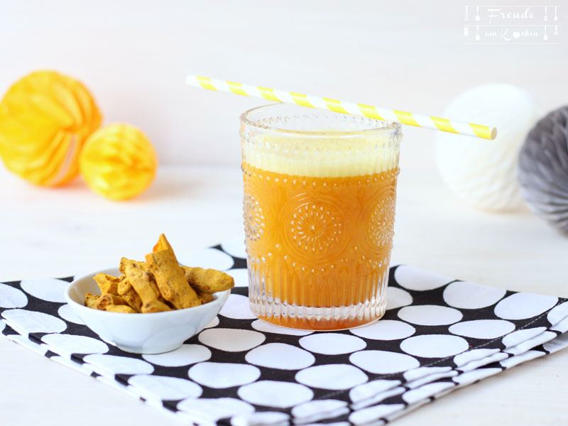 Kurkuma Orangen Dattel Drink - Freude am Kochen - Golden Drink