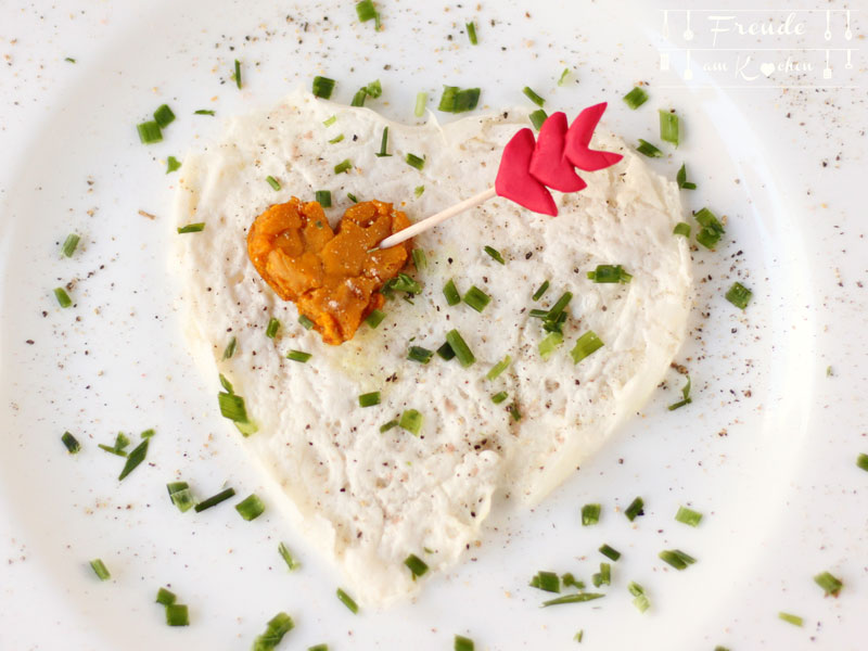 Veganes Spiegelei zum Valentinstag - Freude am Kochen