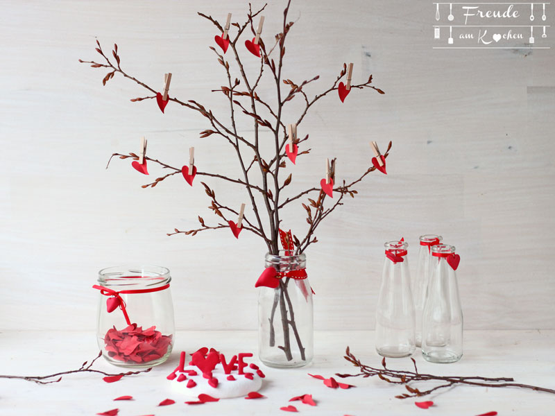 Valentinstags Herz Gesteck- DIY - Freude am Kochen