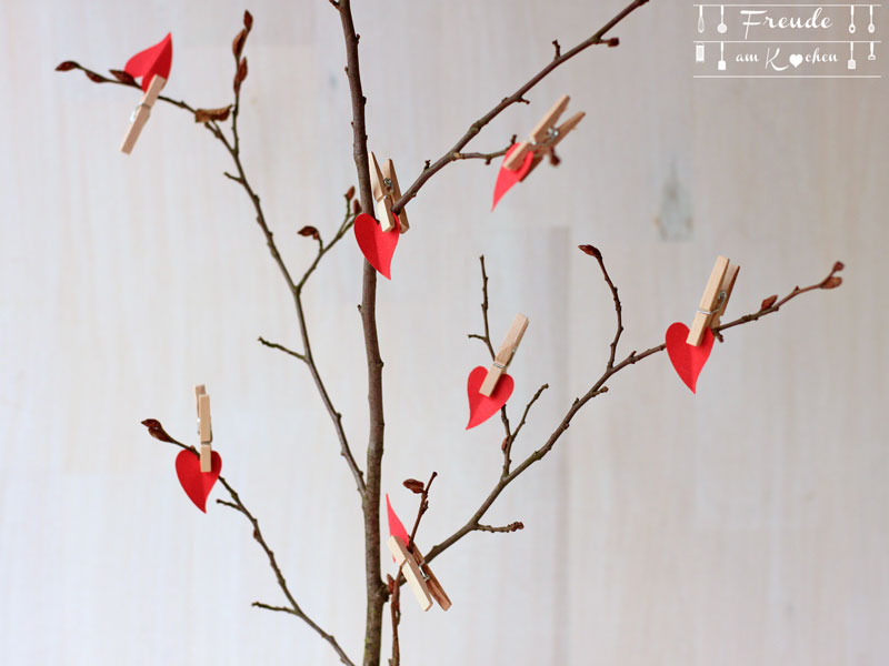 Valentinstags Herz Gesteck- DIY - Freude am Kochen