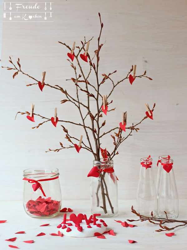 Valentinstags Herz Gesteck- DIY - Freude am Kochen