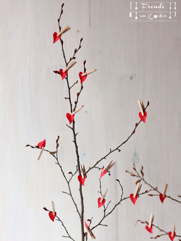 Valentinstags Herz Gesteck- DIY - Freude am Kochen