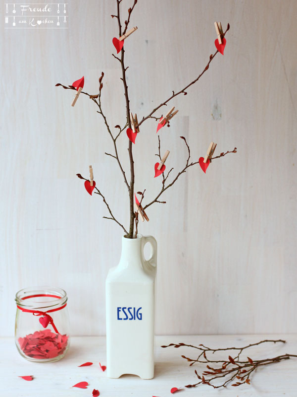 Valentinstags Herz Gesteck- DIY - Freude am Kochen