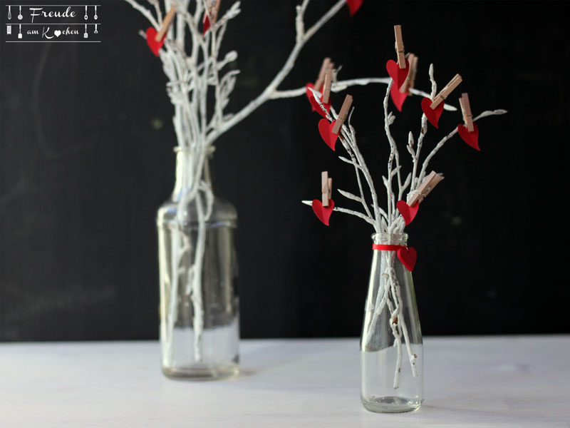Valentinstags Herz Gesteck- DIY - Freude am Kochen