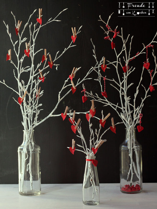 Valentinstags Herz Gesteck- DIY - Freude am Kochen
