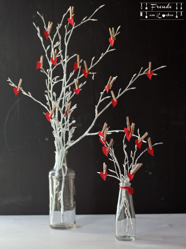 Valentinstags Herz Gesteck- DIY - Freude am Kochen