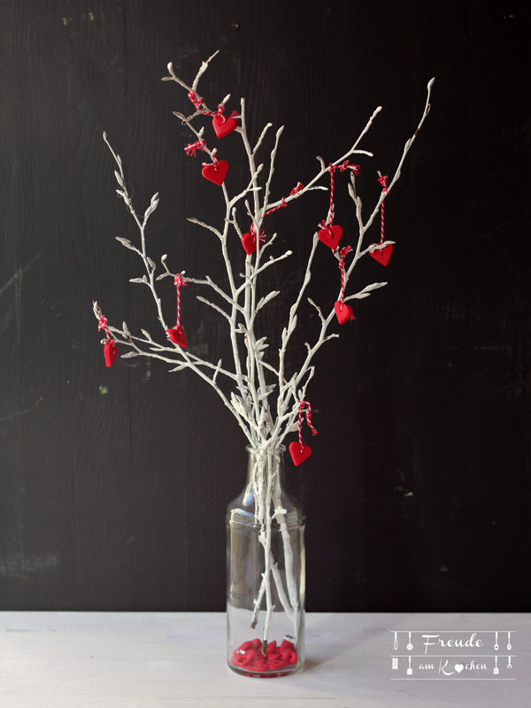 Valentinstags Herz Gesteck- DIY - Freude am Kochen