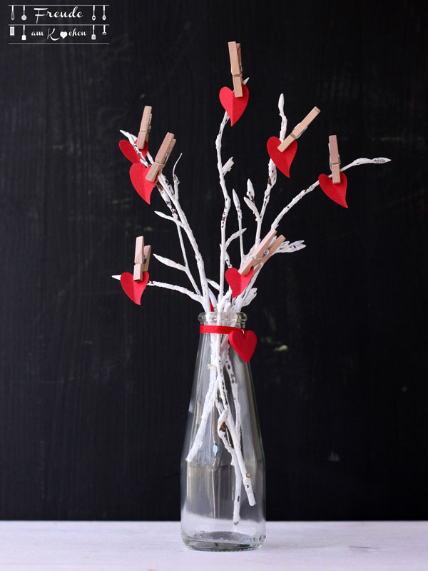 Valentinstags Herz Gesteck- DIY - Freude am Kochen