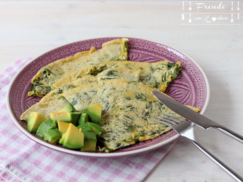 Bärlauch Kichererbsen Omelette vegan - Freude am Kochen