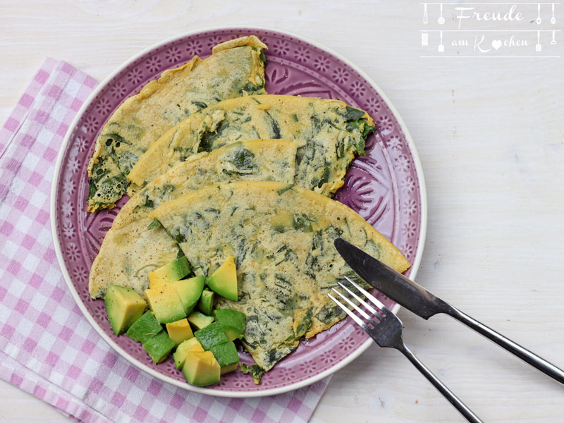 Bärlauch Kichererbsen Omelette vegan - Freude am Kochen