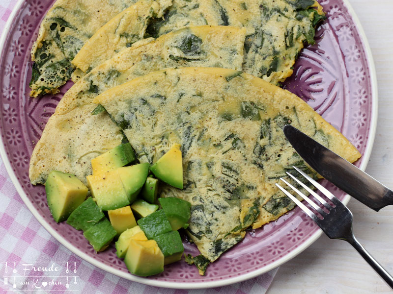 Bärlauch Kichererbsen Omelette vegan - Freude am Kochen