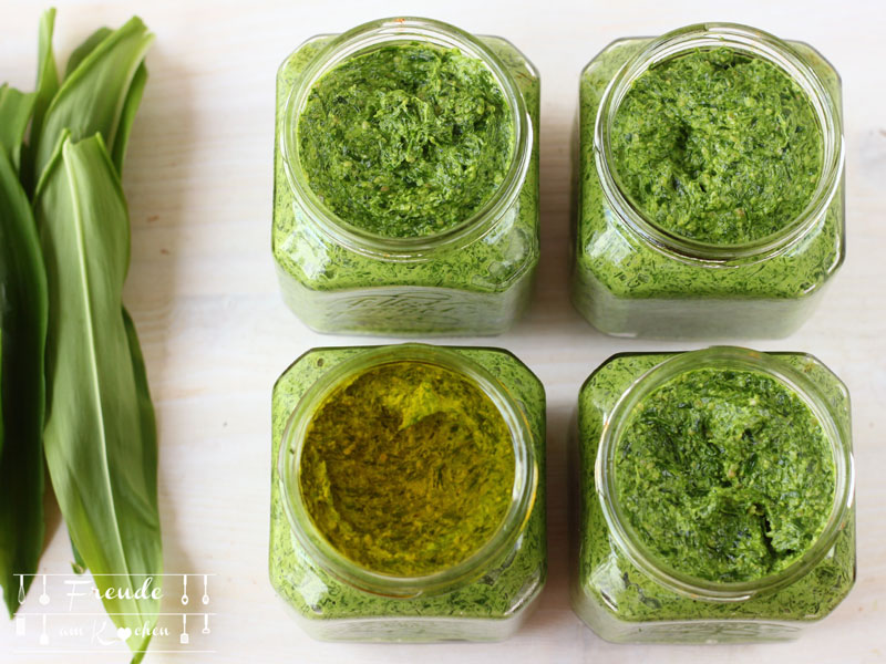 3 Varianten Bärlauch Pesto vegan Thermomix - Freude am Kochen