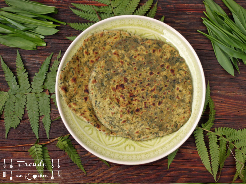 Spinat oder Bärlauch Paratha - Freude am Kochen