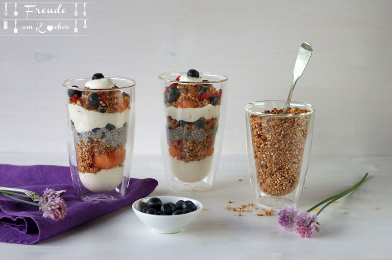 Granola Knuspermüsli selbermachen - Rezept - Freude am Kochen - Cashew Joghurt roh