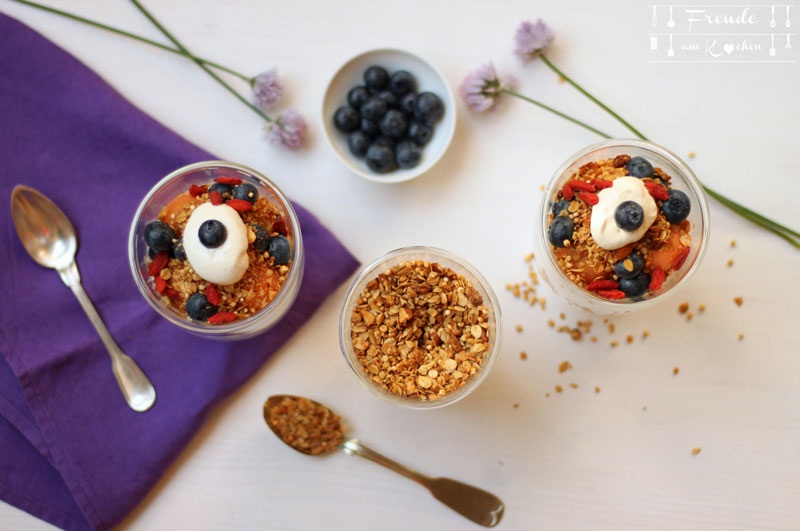 Granola Knuspermüsli selbermachen - Rezept - Freude am Kochen - Cashew Joghurt roh