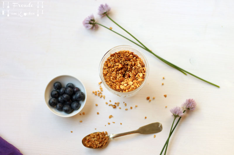 Granola Knuspermüsli selbermachen - Rezept - Freude am Kochen - Cashew Joghurt roh