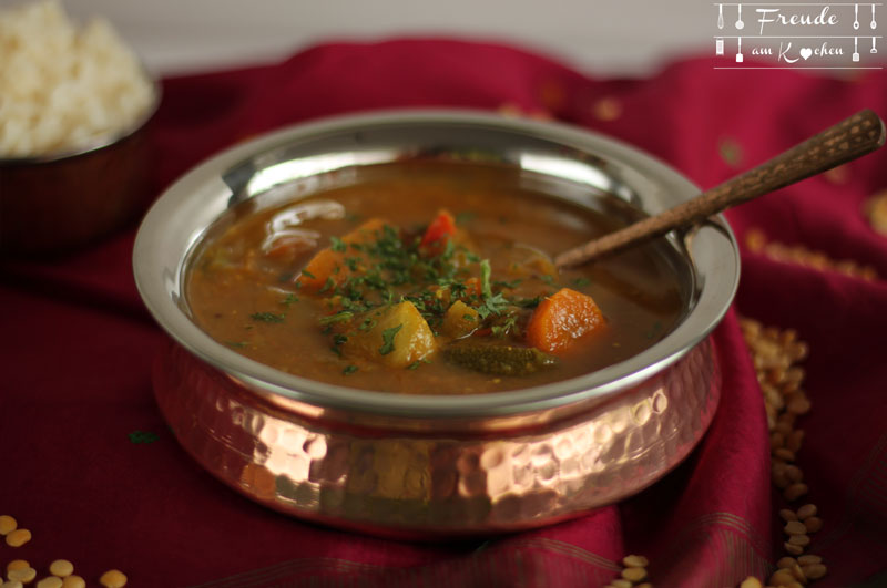 Jatinder´s Sambar - südindische Gemüsesuppe - Rezept vegan - Freude am Kochen