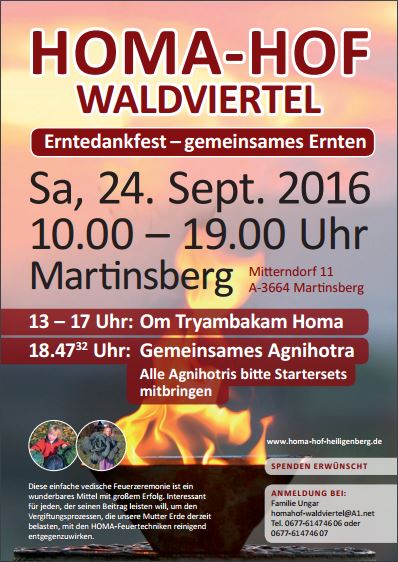 Erntedankfest Homahof Waldviertel Martinsberg