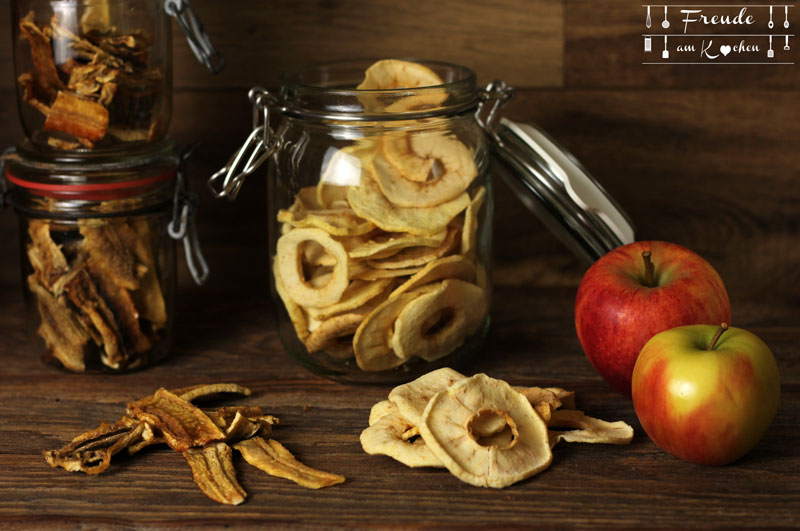 Dörren - Äpfel und Bananen trocknen - Rezept vegan - Freude am Kochen