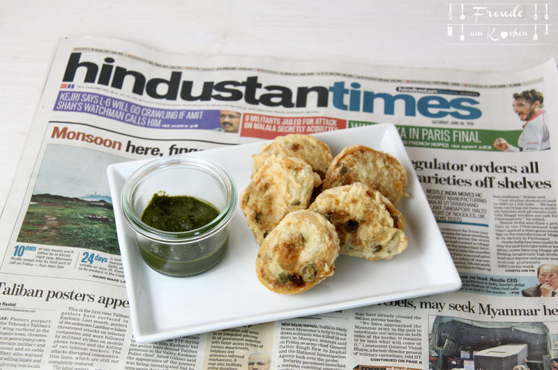 Hari Chutney - indische grüne Sauce - Samosa Schnecken - Rezept vegan - Freude am Kochen