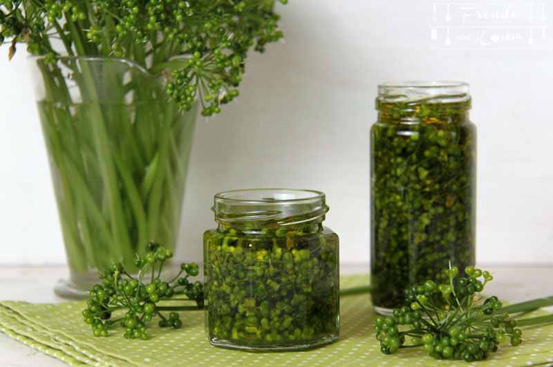 Bärlauchsamen Kapern und Bärlauch Samen in Öl - Freude am Kochen vegan