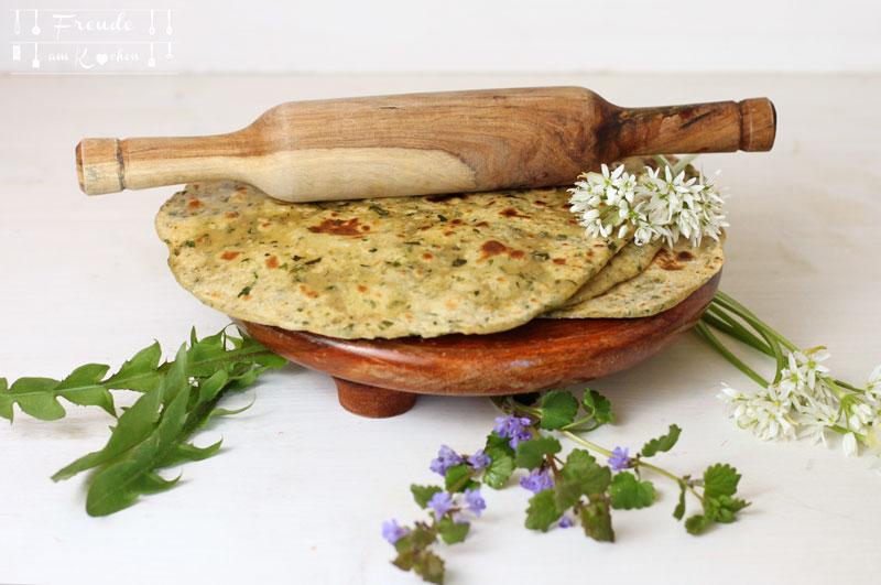 Wildkräuter Chapati vegan - Freude am Kochen