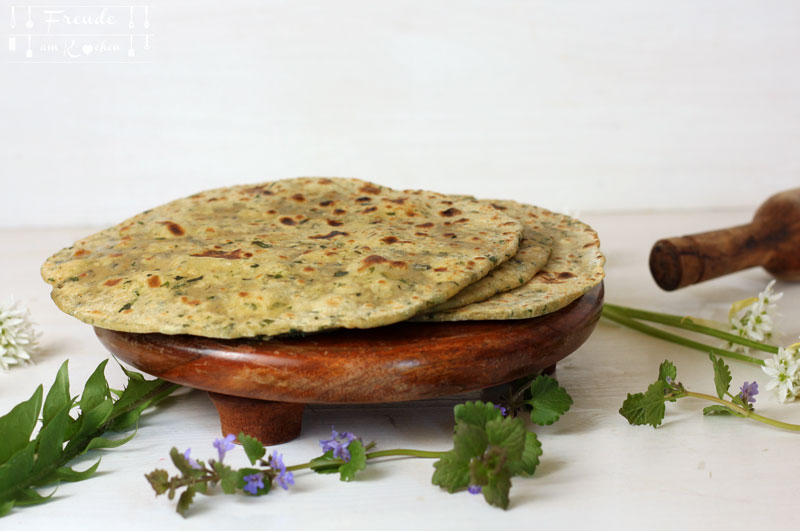 Wildkräuter Chapati vegan - Freude am Kochen