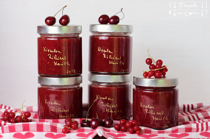 Kirschen Ribisel Marillen Marmelade - Freude am Kochen vegan