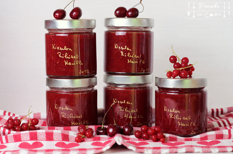 Kirschen Ribisel Marillen Marmelade - Freude am Kochen vegan