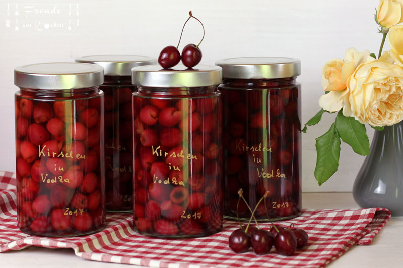 Kirsch Vodka - Cherry infused Vodka - Rezept - Freude am Kochen vegan