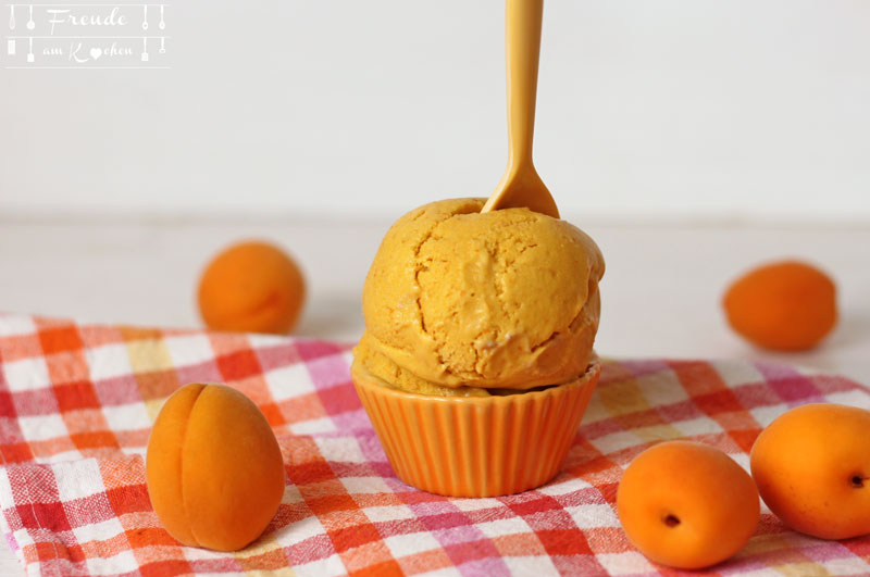 Veganes Marillen Kokos Eis - Aprikosen Eis vegan - Freude am Kochen