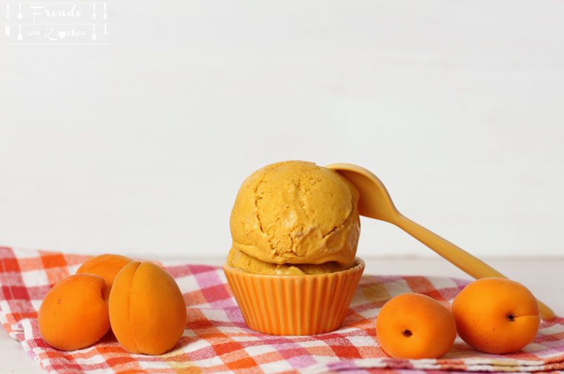 Veganes Marillen Kokos Eis - Aprikosen Eis vegan - Freude am Kochen