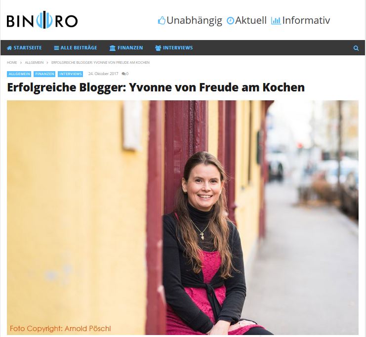 Interview erfolgreiche Blogger - Freude am Kochen