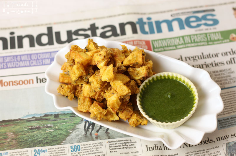 Kartoffel Pakoras mit Hari Chutney - Aloo Pakoras - Freude am Kochen vegan