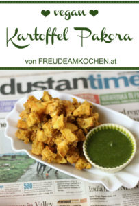 Kartoffel Pakoras mit Hari Chutney - Aloo Pakoras - Freude am Kochen vegan