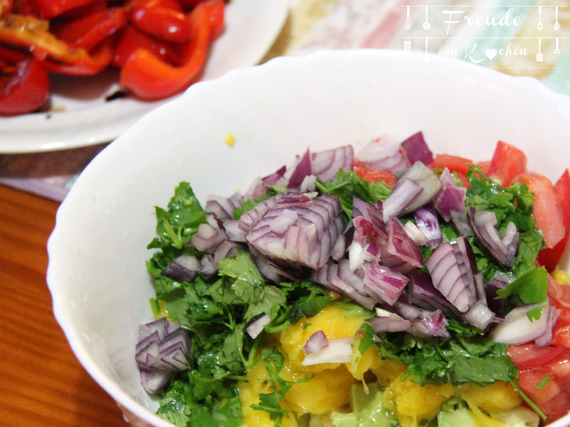 Mango Guacamole Wraps mit frischem Moringa - Freude am Kochen vegan