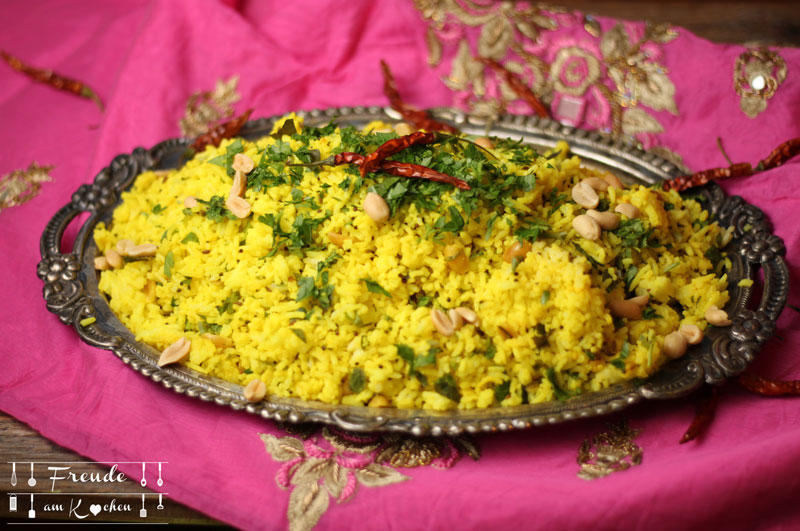 Südindischer Zitronen Reis - Lemon Rice - Freude am Kochen - vegan - glutenfrei