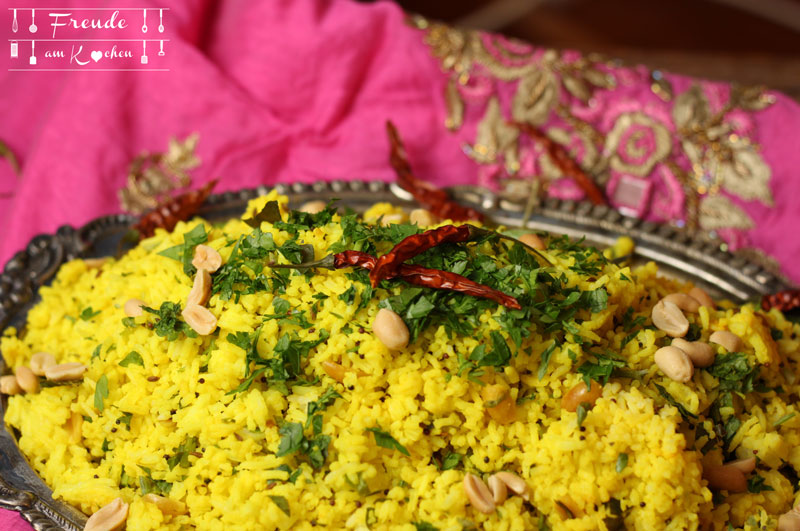 Südindischer Zitronen Reis - Lemon Rice - Freude am Kochen - vegan - glutenfrei