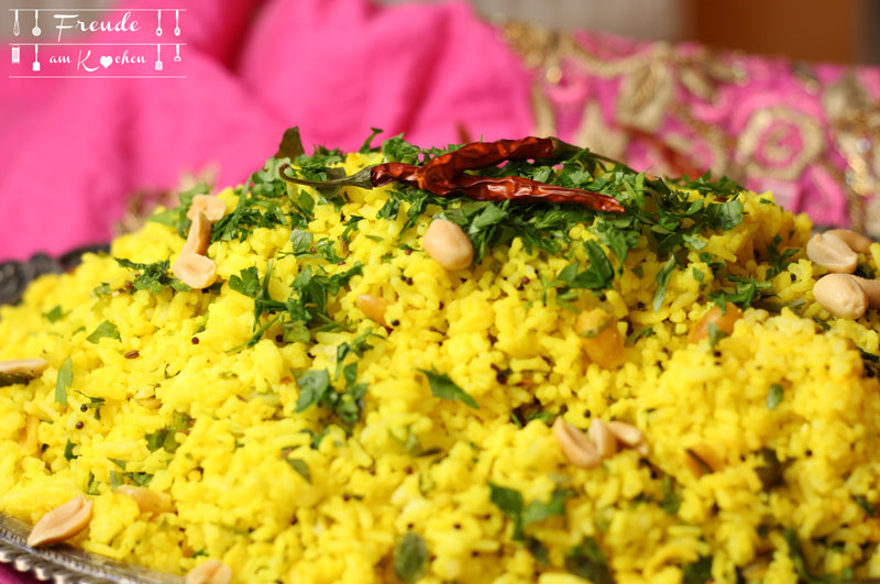 Südindischer Zitronen Reis - Lemon Rice - Freude am Kochen - vegan - glutenfrei