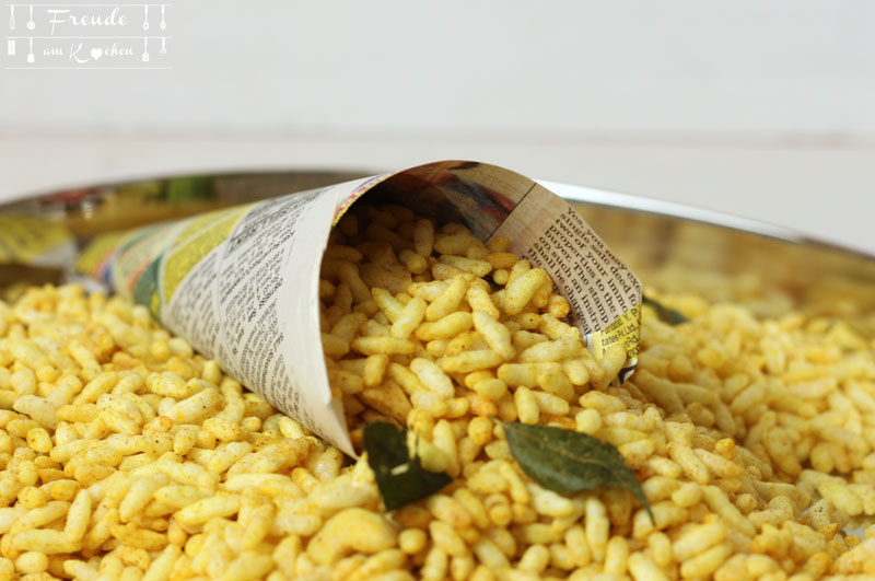 Murmure Namkeen - Indisches Knabberzeug aus gepufftem Reis - vegan - glutenfrei - Freude am Kochen