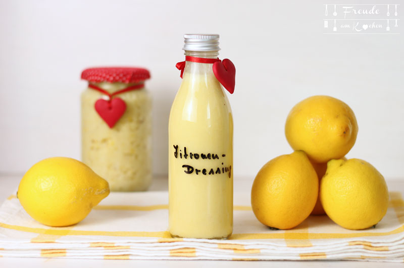 Zitronen Dressing aus der ganzen Zitrone - Rezept vegan - Freude am Kochen