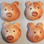 Neujahrs Frühstücks Schweinderl aus Milchbrot - Vegetarisch