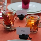 Herbstliche Tischdeko zur Sponsionsfeier